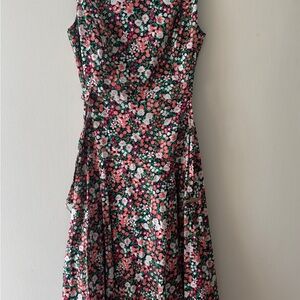 Tommy Hilfiger Floral Midi Dress in Pink and Green